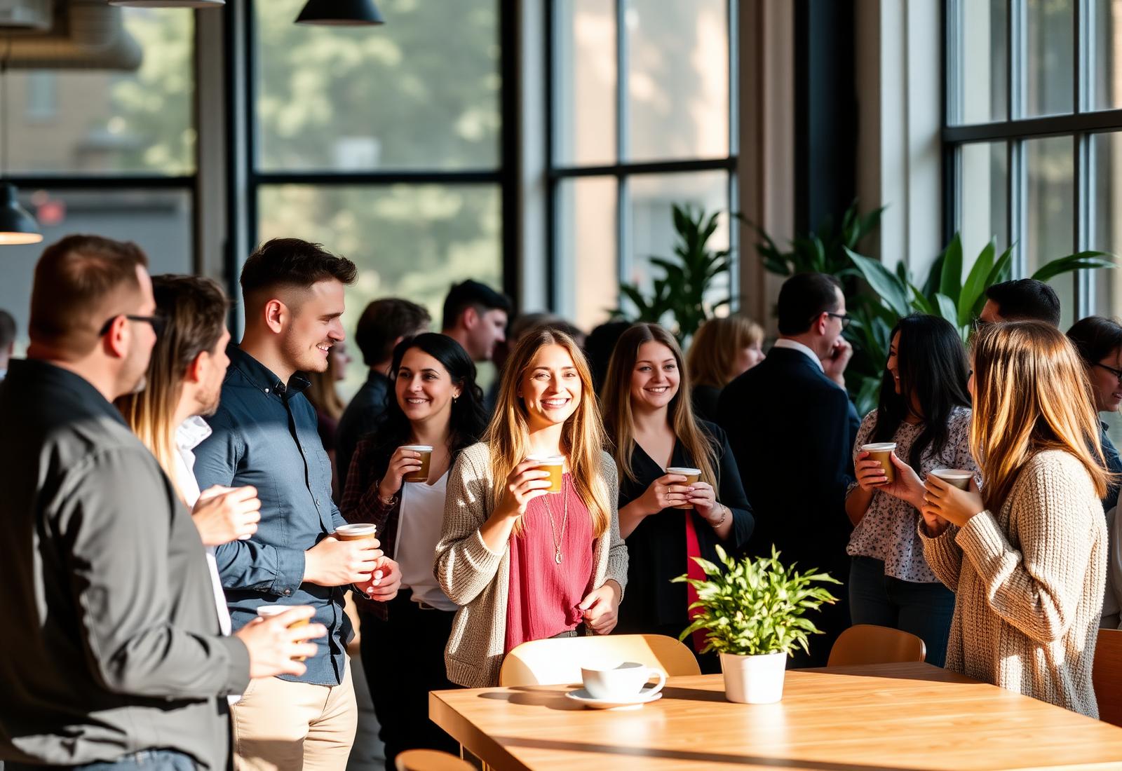 Småföretagare på networkingevent